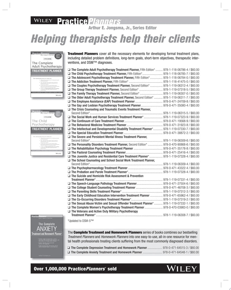 Family Therapy Homework Planner by Louis J. Bevilacqua