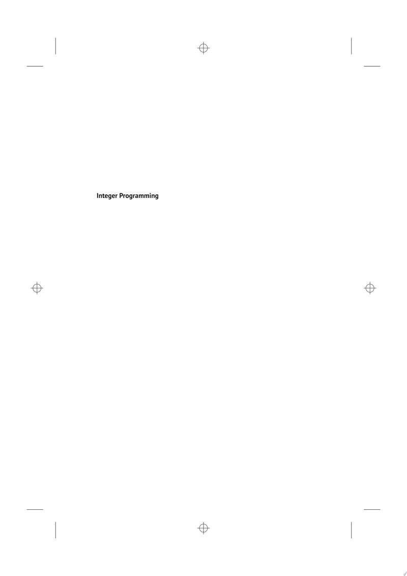 Integer Programming