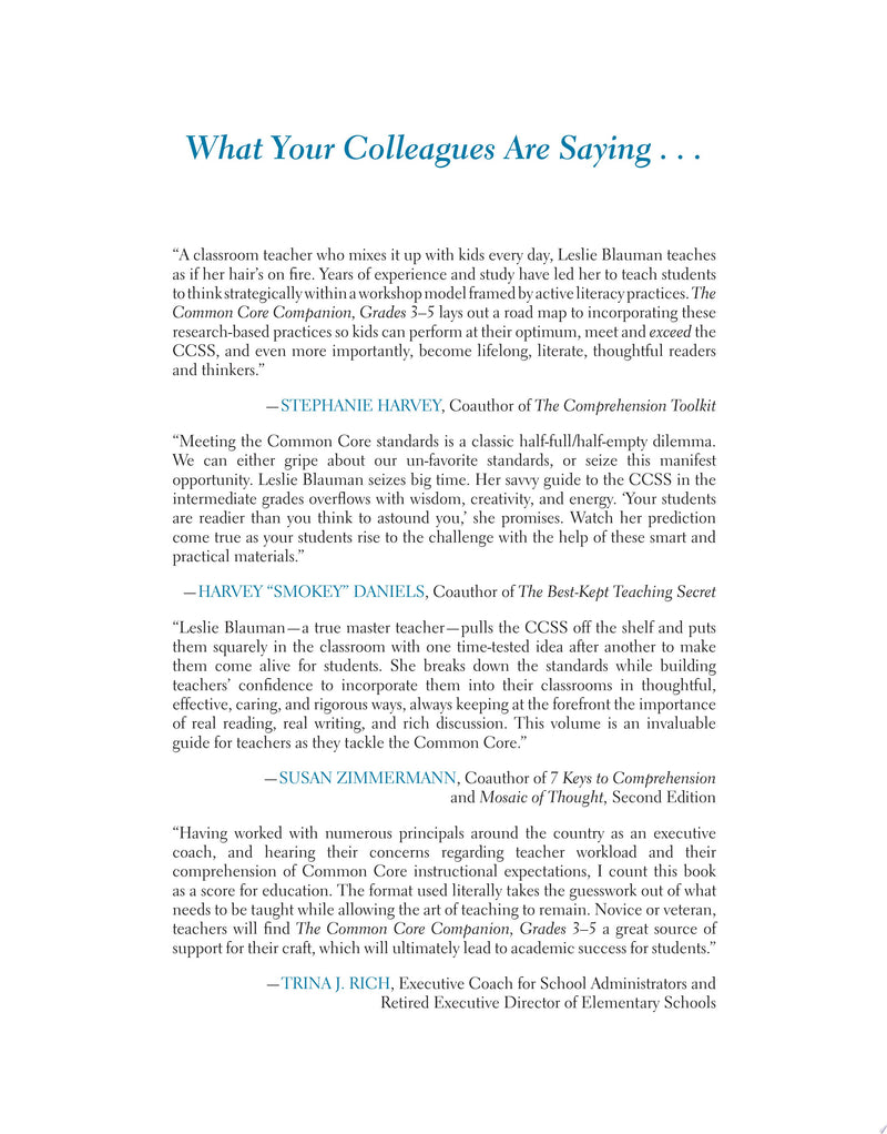 The Common Core Companion: The Standards Decoded, Grades 3-5