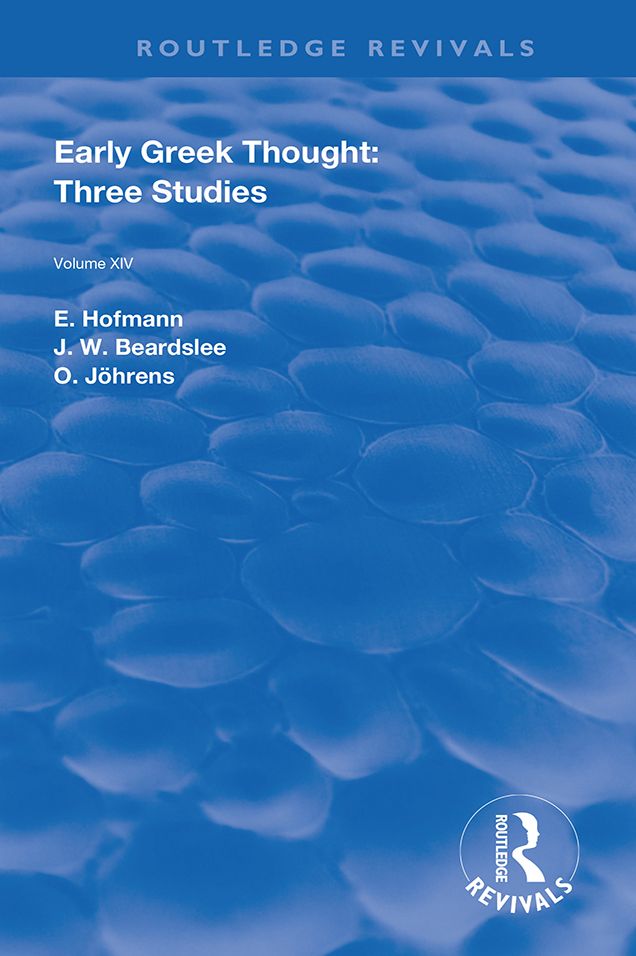 Early Greek Thought: Three Studies