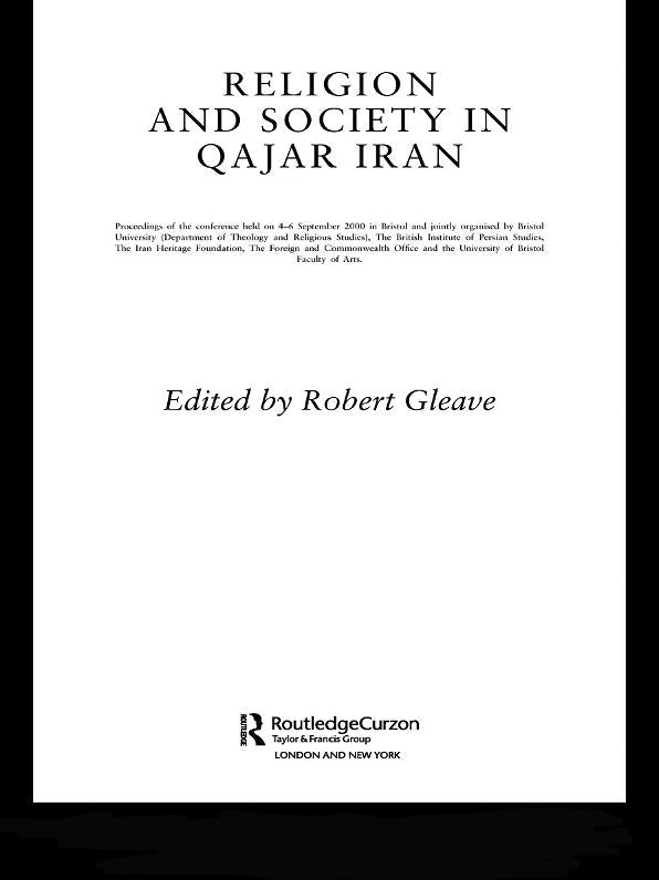 Religion and Society in Qajar Iran