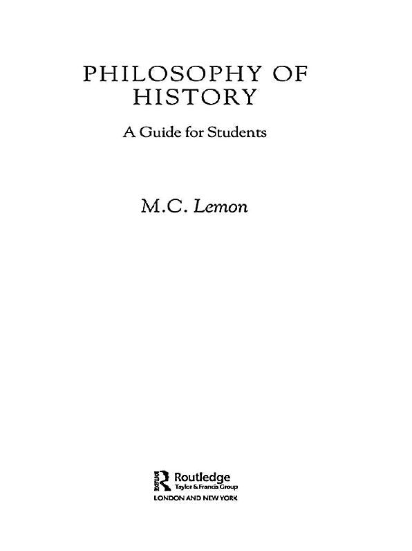 Philosophy of History: A Guide for Students