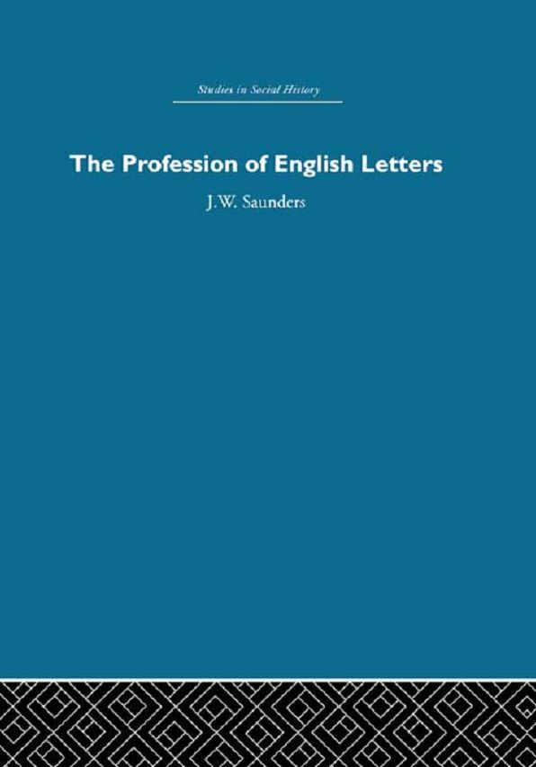 The Profession of English Letters