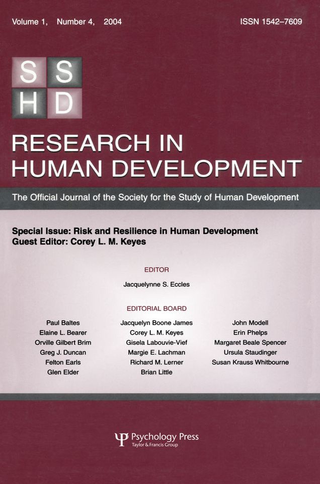 Risk and Resilience in Human Development: A Special Issue of Research in Human Development